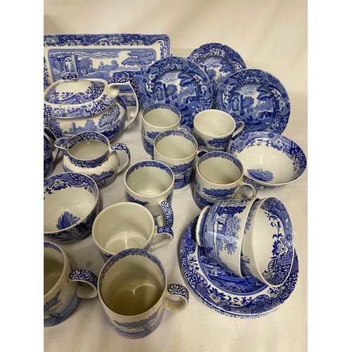 117 - Spode Italian design Tea Service, various base marks, comprising tea pot and lid, 2 jugs tallest 11c... 