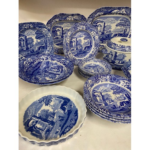 118 - Spode Italian design part dinner Service, various base marks, comprising 2 meat plates largest 36cm,... 