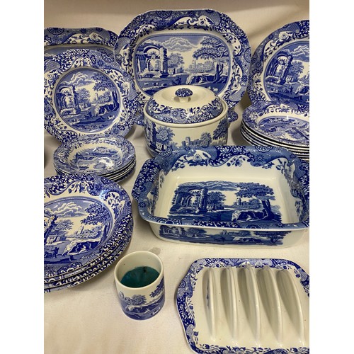 118 - Spode Italian design part dinner Service, various base marks, comprising 2 meat plates largest 36cm,... 