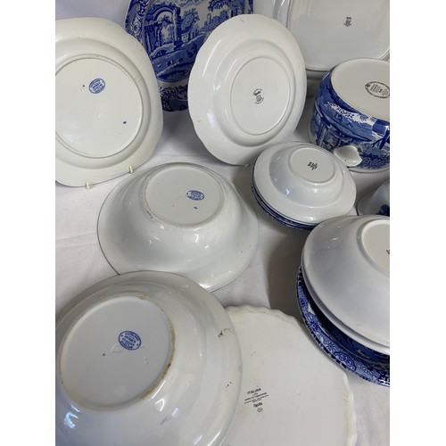 118 - Spode Italian design part dinner Service, various base marks, comprising 2 meat plates largest 36cm,... 