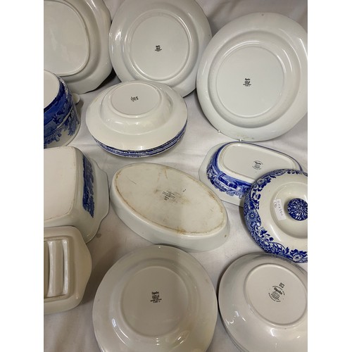 118 - Spode Italian design part dinner Service, various base marks, comprising 2 meat plates largest 36cm,... 