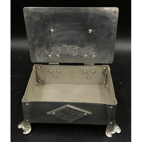 787 - Three boxes to include one wooden jewellery box with brass work, handle and fitted red lined interio... 