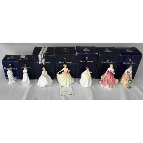 101 - Seven Royal Doulton figurines to include Many Happy Returns HN 4254, Thank You HN 3390, Deborah HN 3... 