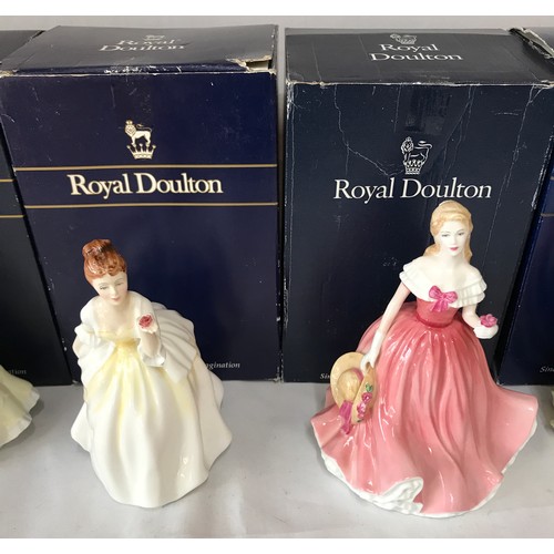 101 - Seven Royal Doulton figurines to include Many Happy Returns HN 4254, Thank You HN 3390, Deborah HN 3... 