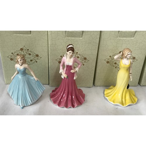 103 - Eight Coalport lady figurines 