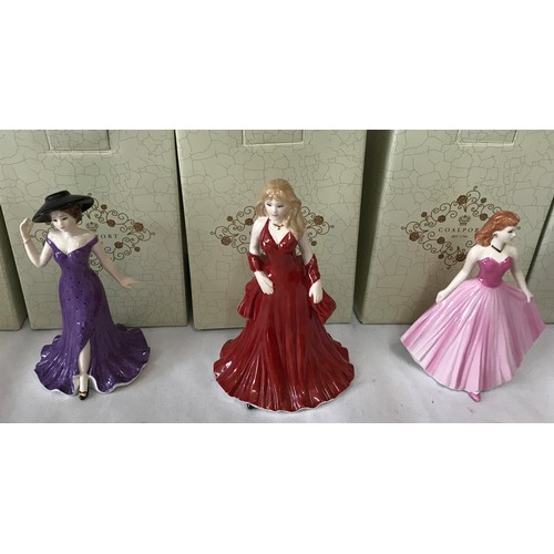 103 - Eight Coalport lady figurines 