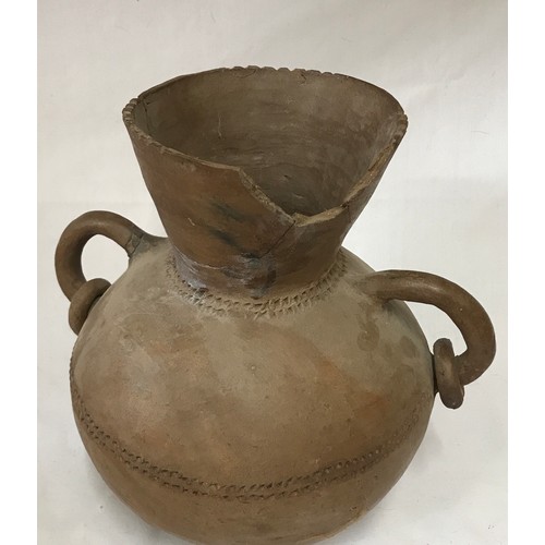 918 - African interest - Collection of African gourds and ceramic water carrier 30c h, basket ware etc.