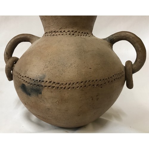 918 - African interest - Collection of African gourds and ceramic water carrier 30c h, basket ware etc.