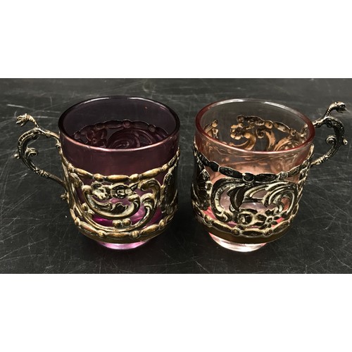 746 - Various hallmarked silver items to include two coffee cups by William Comyns Birmingham 1907, other ... 