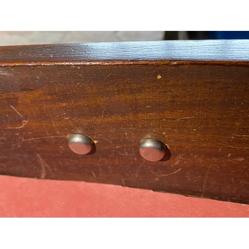 89 - A Victorian mahogany bow fronted chest of four drawers with brushing slide. 83 h x 63 w x 42cm d.