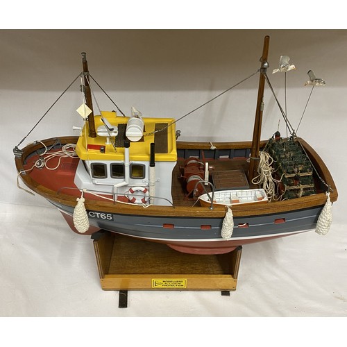 Model of a Cygnus 33 Boat as used for beam trawling, and crab and