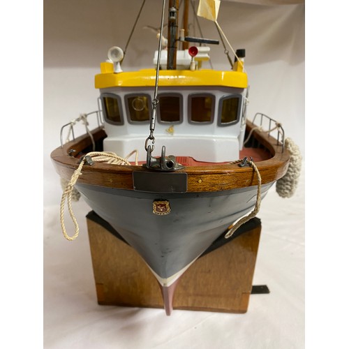 Model of a Cygnus 33 Boat as used for beam trawling, and crab and lobster  fishing length 65cm.