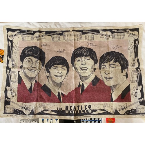 979 - Beatles Interest. Memorabilia to include Beatles original 1960's ceramics, two plates and three dish... 