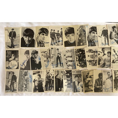 980 - Beatles interest. A collection of 46 Beatles Chewing Gum cards with photographs and printed signatur... 