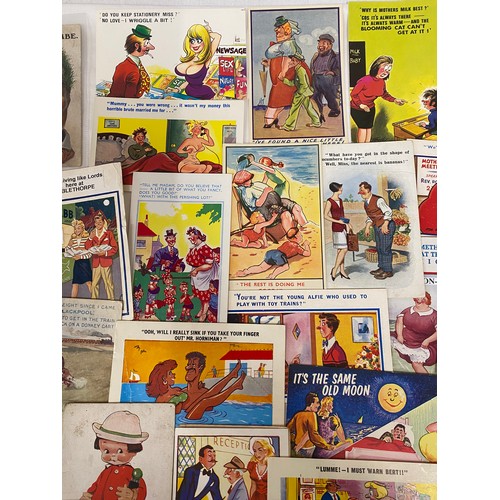 894 - Selection of humorous and risque post cards, 37 in total.