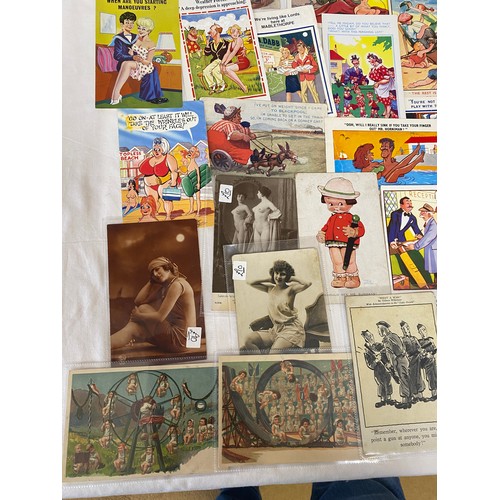 894 - Selection of humorous and risque post cards, 37 in total.