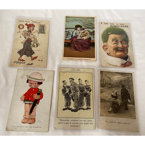 894 - Selection of humorous and risque post cards, 37 in total.