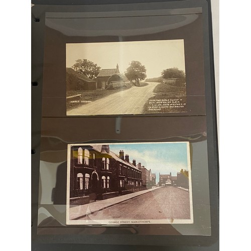 897 - Postcards: Three albums of Lincolnshire postcards showing street scenes, views etc. First album cont... 