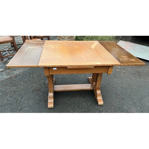 63 - An Art Deco Golden Oak sideboard, table and chairs by TT Cass & Sons, Hull. Sideboard 153 w x 52 d x... 