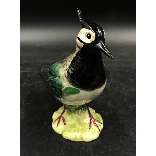 128 - Beswick Lapwing 2416 & Lesser Spotted Woodpecker 2420, 14cm h. (2)