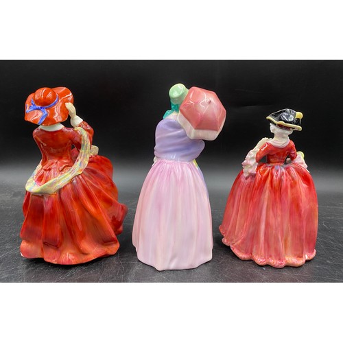 134 - Royal Doulton figurines to include HN 1402 Miss Demure, HN 1586 Camille, potted by Doulton stamped t... 