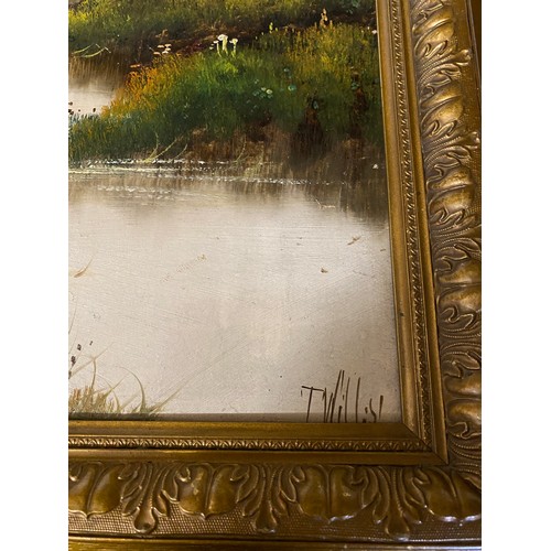 1173 - Three oils first one by N. Biglands 1894 oil on canvas depicting a coastal scene 24cm x 34.5cm signe... 