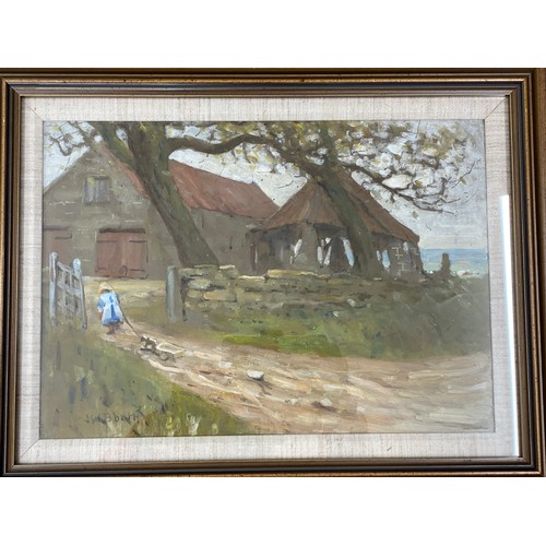 1178 - James William Booth R.Cam.A. (1867-1953)' member of The Staithes group. A framed gouache of child in... 