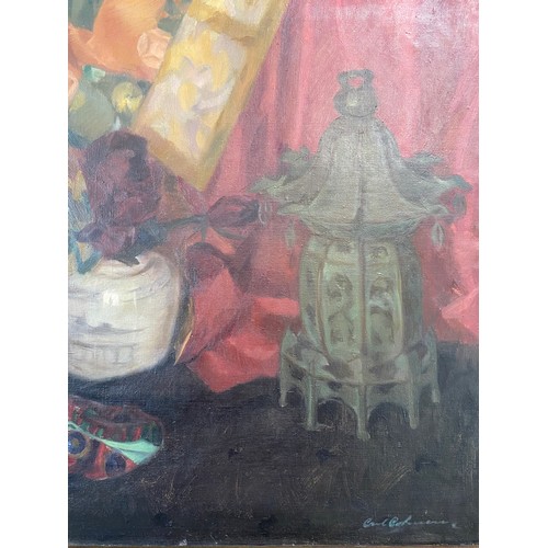 1180 - Carl Cohnen (1887-1976) Oil on canvas, still life signed lower right 72 x 79cm.