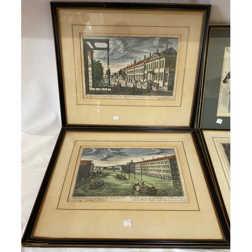 1127 - Four prints to include: Leidner Bruck Zu Grafenhaag 21 x 33cm, View of the new Observatory in the Je... 