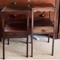 Two 19thC mahogany washstands. Tallest 79 h x 55 w x 36cm d.