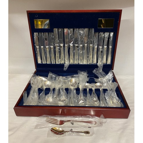 678 - A Viners 58-piece Tudor canteen of cutlery in fitted box.