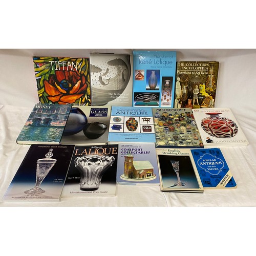 810 - A collection of reference books particularly specialising in glass to include 