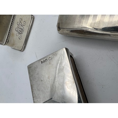 766 - Silver to include machine turned cigarette case, Birmingham 1918, Cohen & Charles, Matchbox holder, ... 