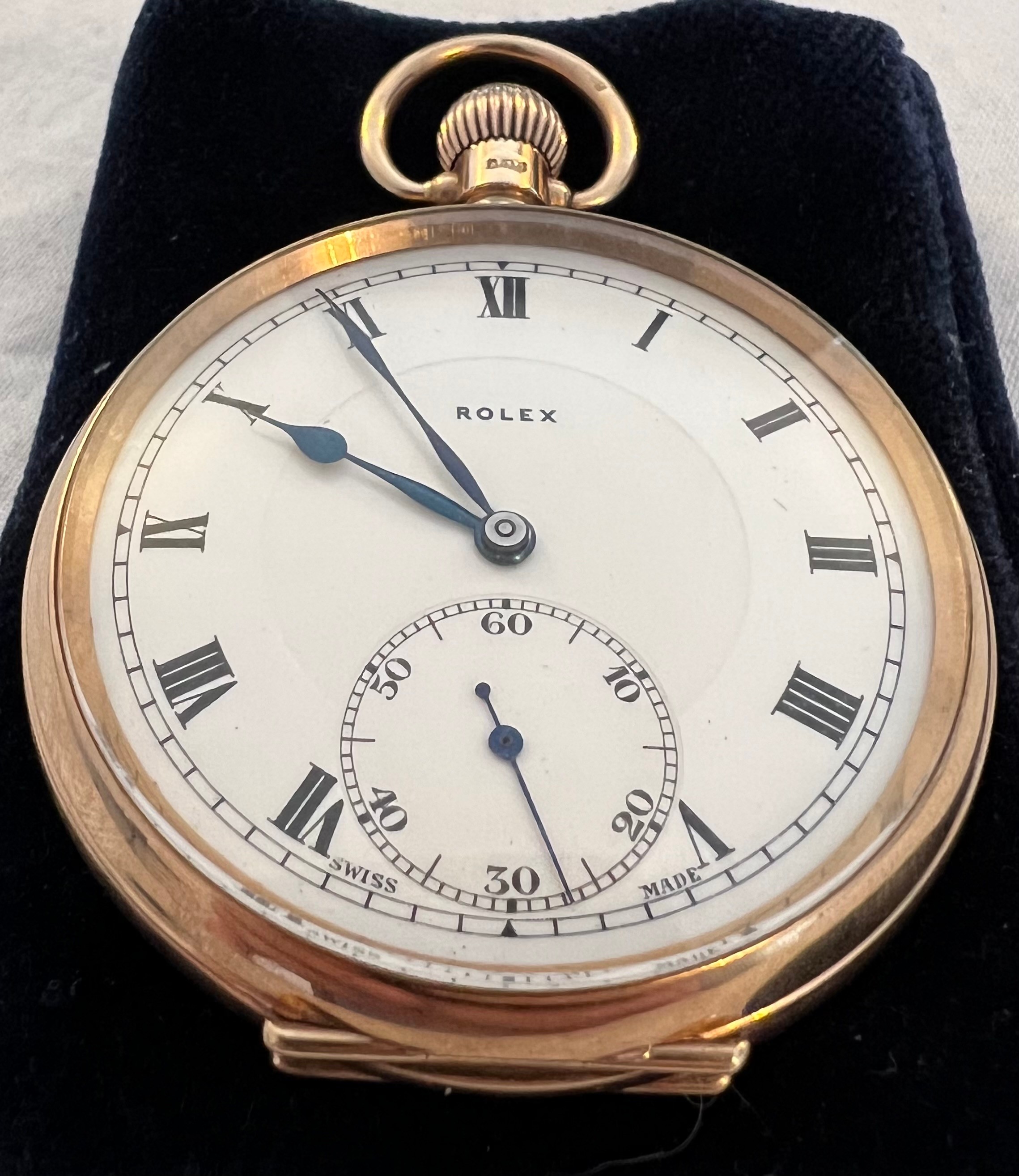 rolex 9ct gold pocket watch