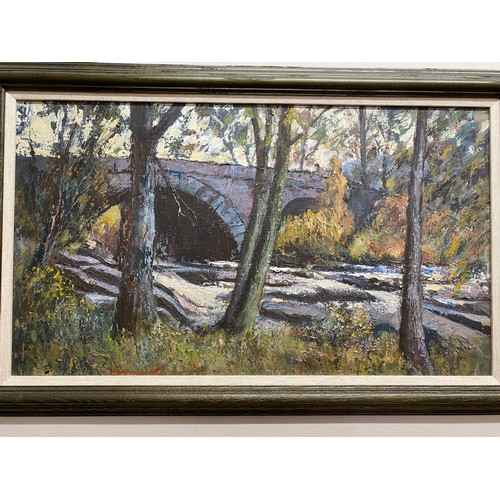 1188 - Percy Monkman (1892-1986), oil on board of 'Skelwith Bridge', Lake District. Signed lower left. Imag... 