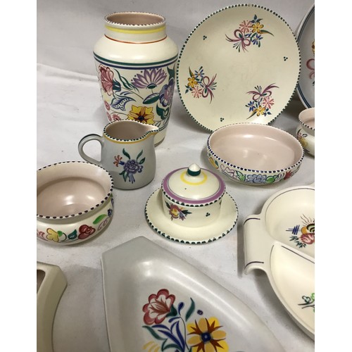 149 - An assortment of 1950s and 1960's Poole pottery with various patterns, Le pattern, CS pattern, Fuchs... 