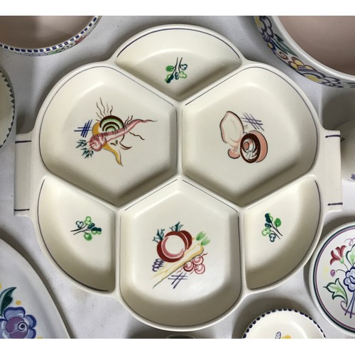 149 - An assortment of 1950s and 1960's Poole pottery with various patterns, Le pattern, CS pattern, Fuchs... 