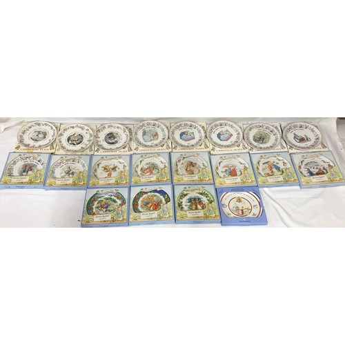 156 - A collection of 36 Wedgwood 'The world of Beatrix Potter Peter Rabbit' plates to include 20 Christma... 