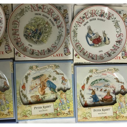 156 - A collection of 36 Wedgwood 'The world of Beatrix Potter Peter Rabbit' plates to include 20 Christma... 