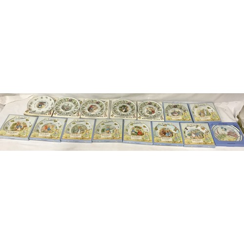 156 - A collection of 36 Wedgwood 'The world of Beatrix Potter Peter Rabbit' plates to include 20 Christma... 