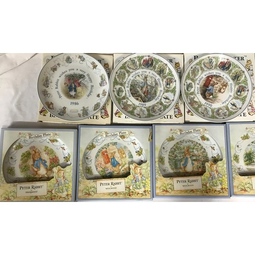 156 - A collection of 36 Wedgwood 'The world of Beatrix Potter Peter Rabbit' plates to include 20 Christma... 