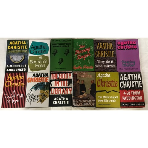 805 - A collection of 12 hard backed Agatha Christie books to include The Murder at the Vicarage, A Pocket... 