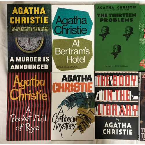 805 - A collection of 12 hard backed Agatha Christie books to include The Murder at the Vicarage, A Pocket... 