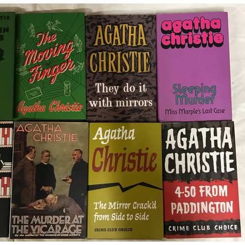 805 - A collection of 12 hard backed Agatha Christie books to include The Murder at the Vicarage, A Pocket... 