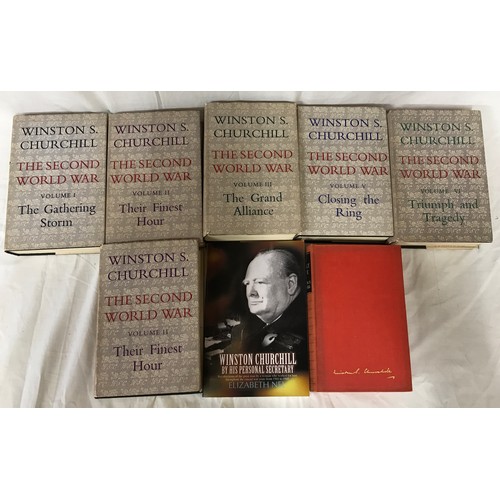 806 - 6 Volumes of Winston Churchill The Second World War Books by Cassell & Co. Volumes I to VI, missing ... 