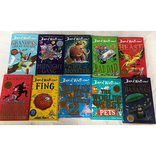 807 - Ten David Walliams First Edition hard back children books to include 