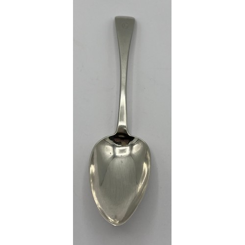 760 - George III silver spoon London 1811, maker Solomon Hougham. Length 22cm, weight 65gm.