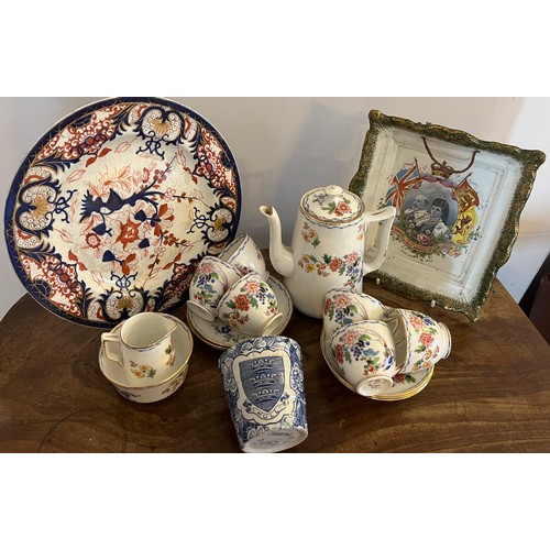 199 - Miscellaneous ceramics to include Balmoral China coffee service, 1902 Coronation plaque 21 x 19.5cm,... 