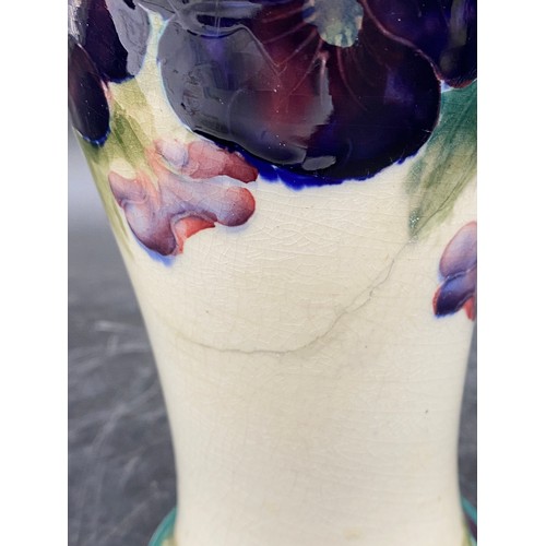 184 - A Charles Noakes Royal Doulton Flambe rose vase along with two Moorcroft vases tallest 19cm h.