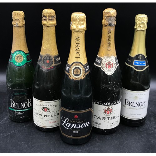 701 - 3 Bottles of champagne to include Lansonblack label brut, Cartier and Simon Pere & Fils. Along with ... 